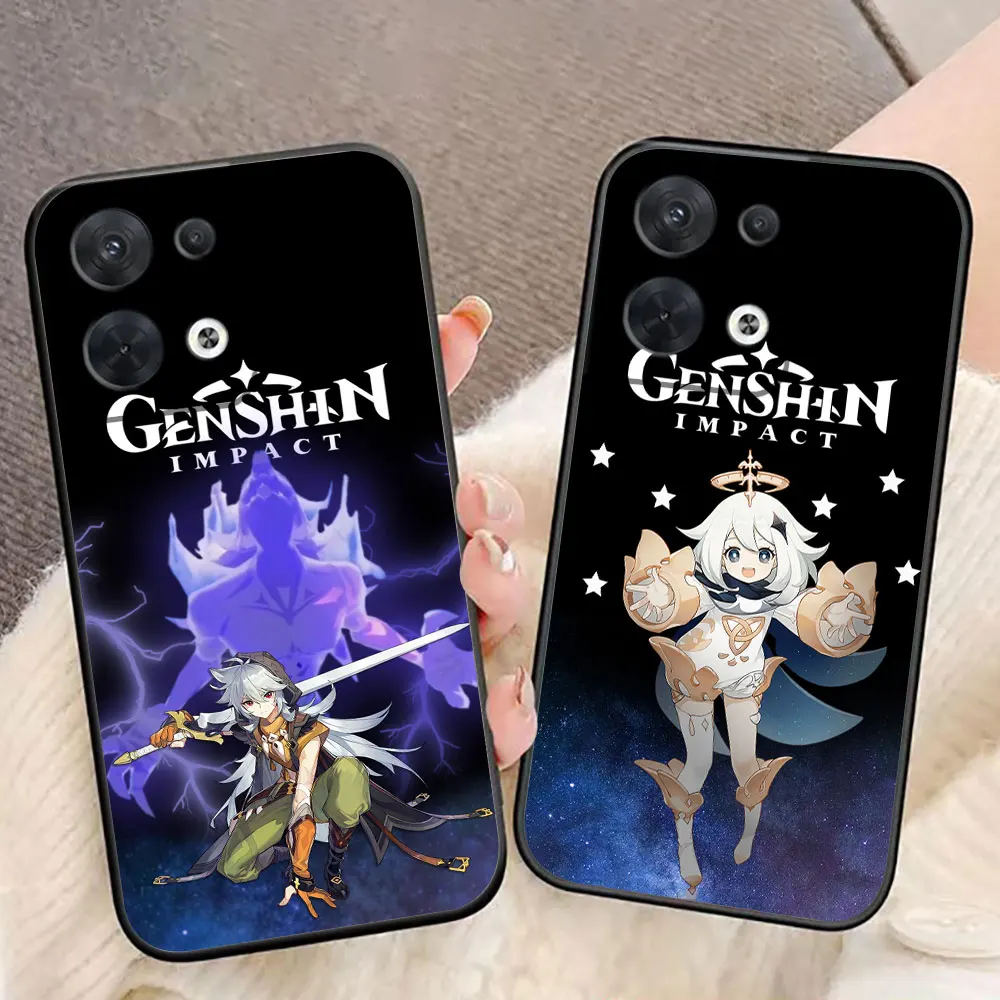 حار لعبة G-Genshin تأثير مخصص صور جراب هاتف ل ممن لهم رينو 13 13F 12 11 11F 10 8 8T 7 7Z 6 6Z 5 5F 4F 4 LITE F29 حافظة من البولي يوريثان