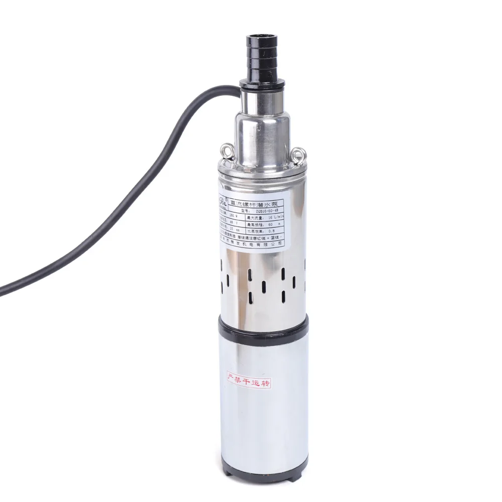 DC48V 280W Solar Water Pump Deep Well Submersible Farm Ranch Pump Water Head 60m