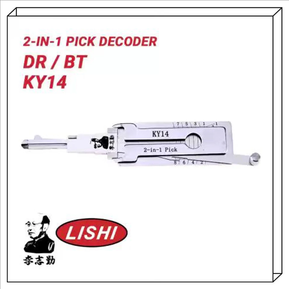 

Lishi KY14 KK8 Инструмент для блокировки двери багажника Kia 2-в-1 Pick & Decoder