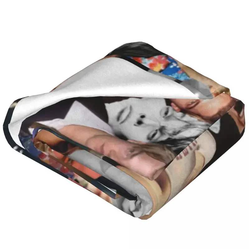 Leonardo Dicaprio blanket funny handsome actor travel office flange throw blanket warm soft open bedspread birthday present