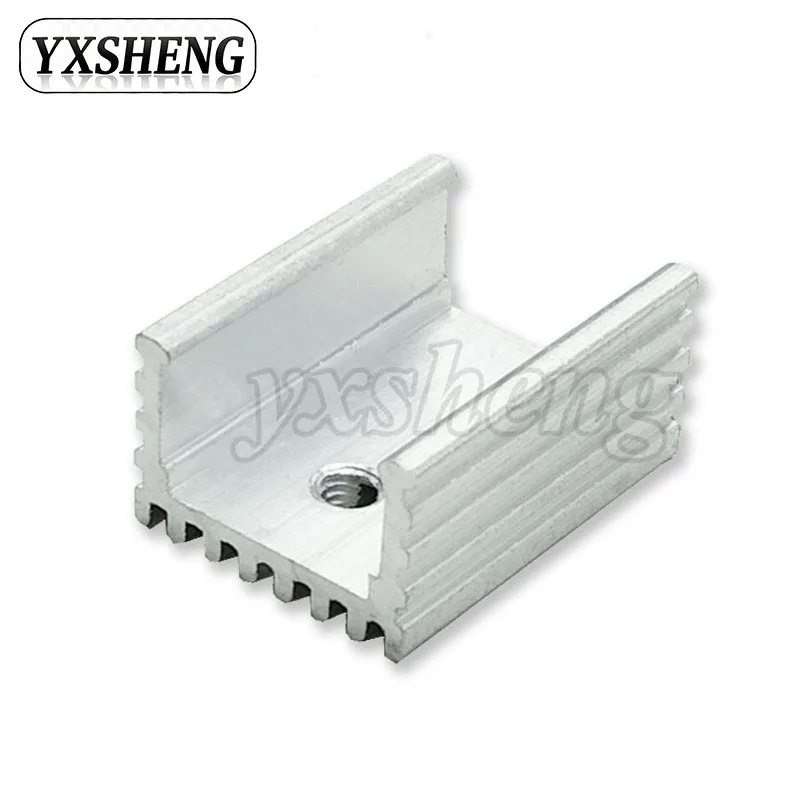 10PCS 15*10*22mm Transistor TO-220 For TO220 Transistors White Aluminum Heatsink Radiator 15x10x22MM