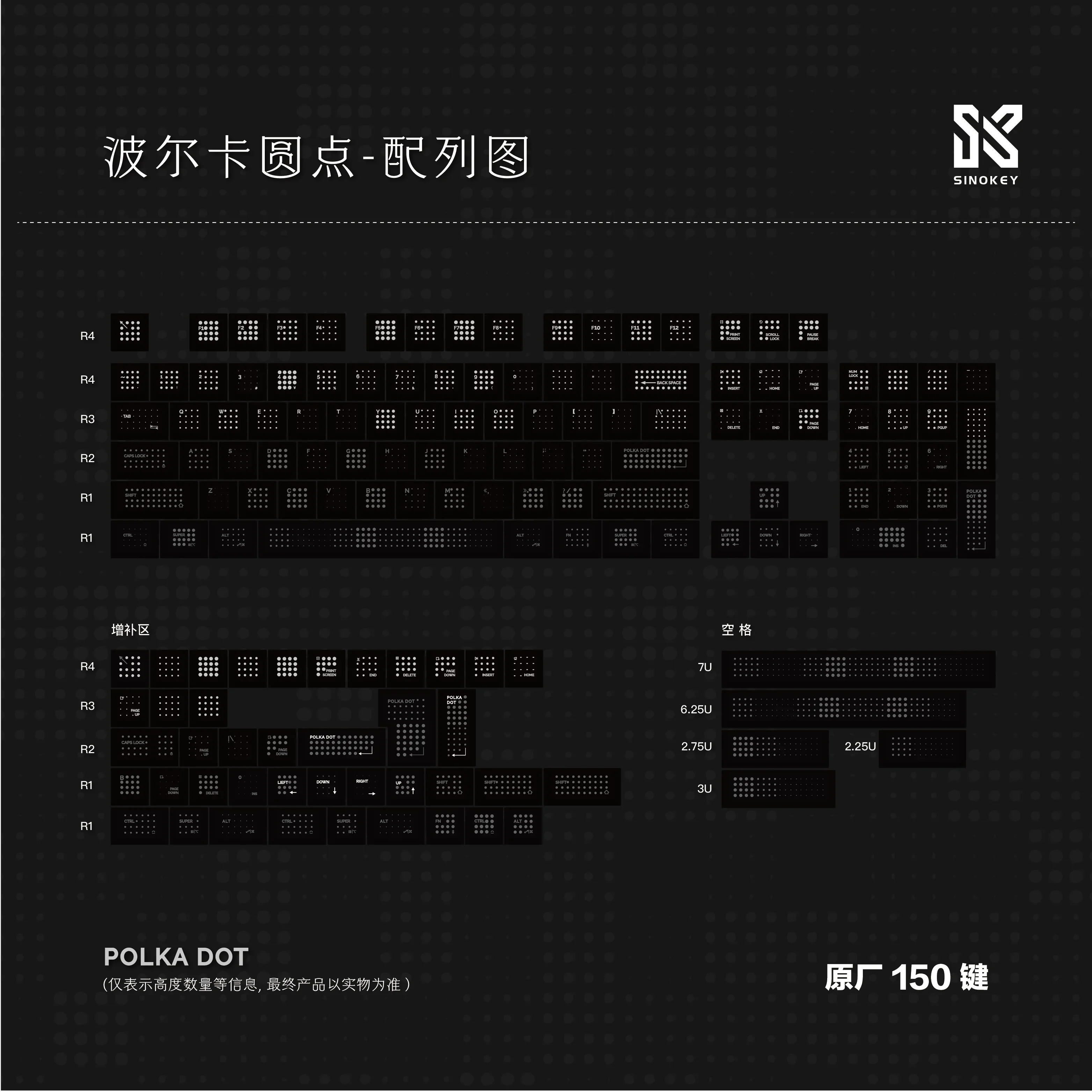 Polka dot keycap factory height PBT1.5 thickness