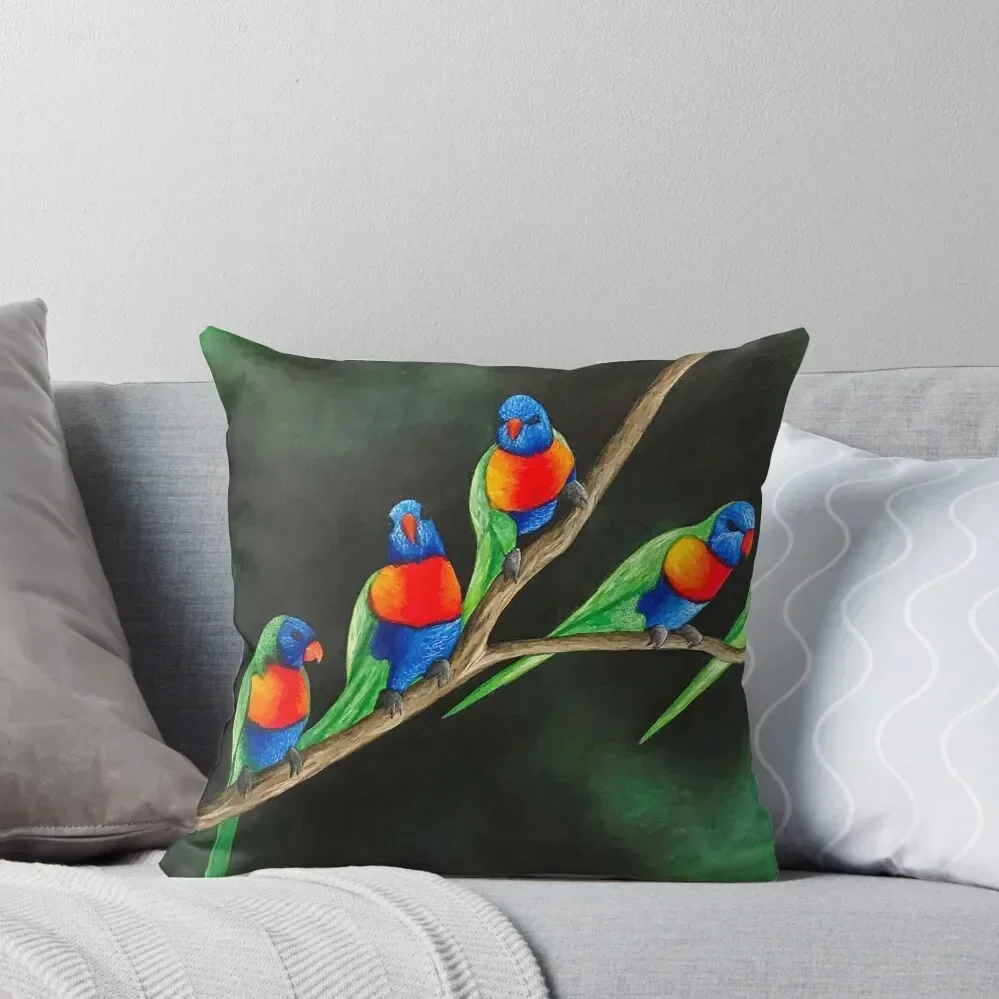 

Lorikeet Party Throw Pillow Sofas Covers Covers For Sofas Decorative Sofa Cushions Cushions Cover pillow
