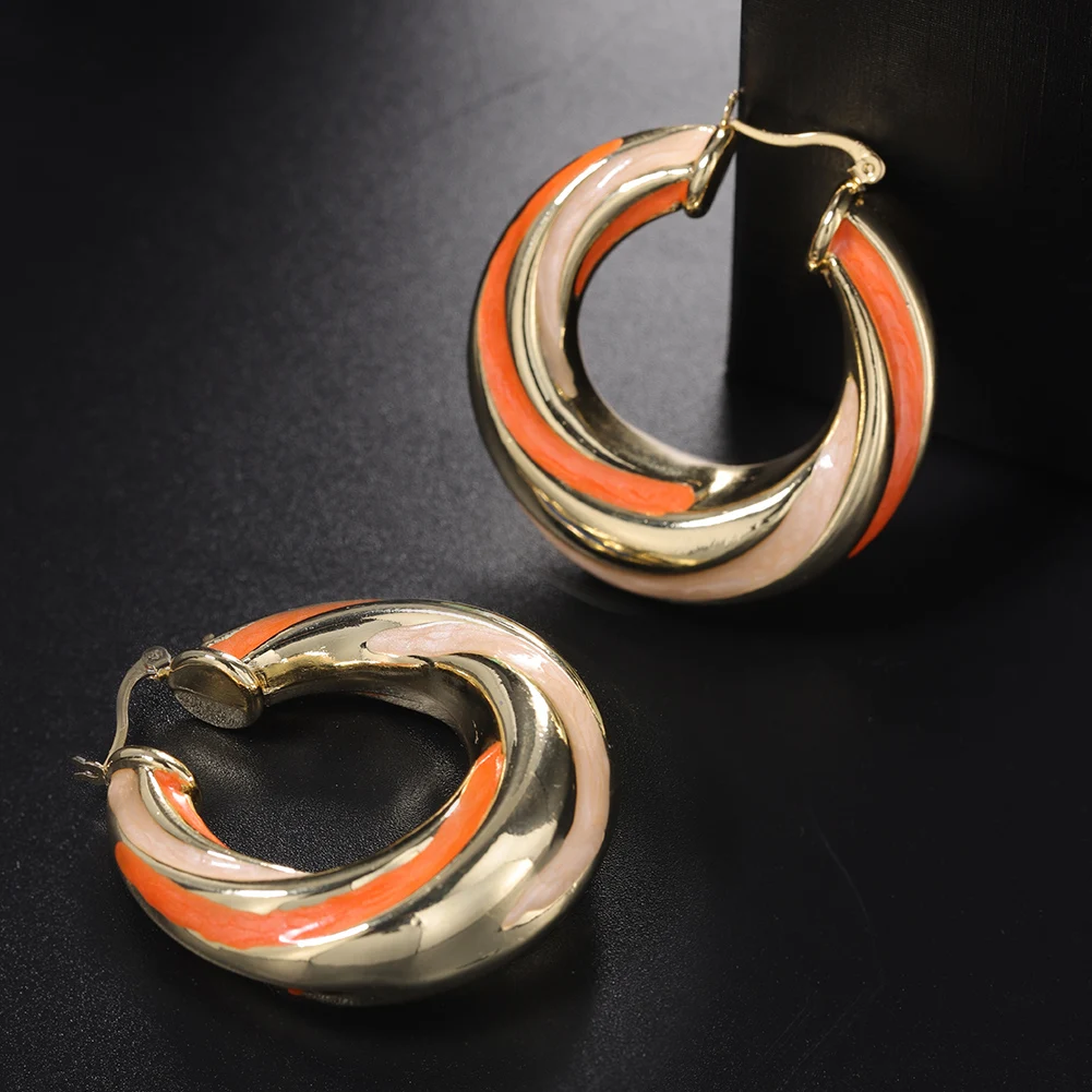 New in Hoop Earrings Blue Luxury Trend 2023 Elegant Original Earings Aesthetic Accessories Beauty Jewelry Earrings for Women