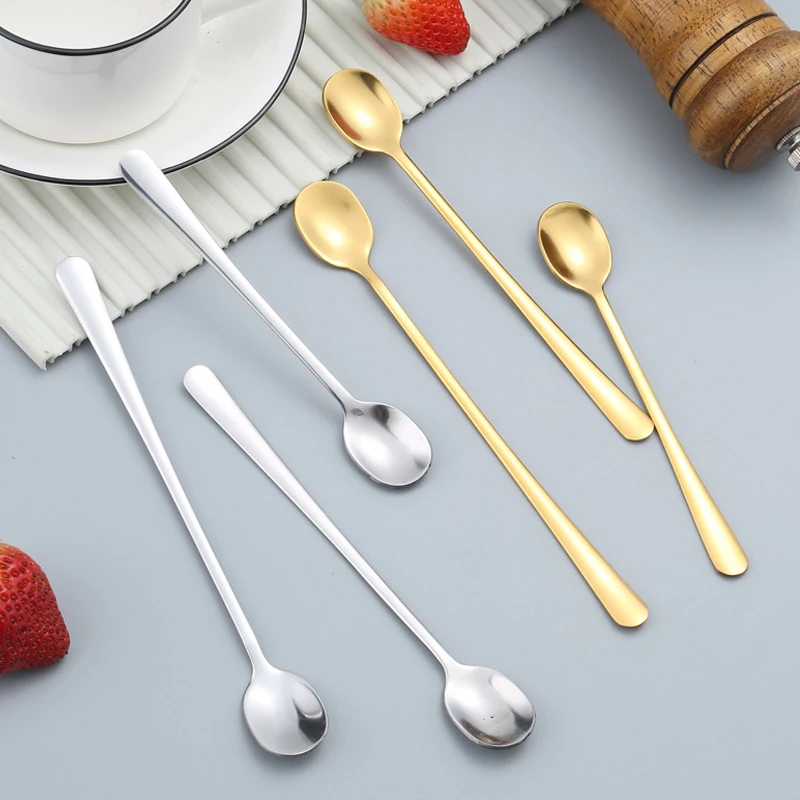 Чай, кофе, суповая ложка для еды, смешивания, перемешивания, чайная ложка с длинной ручкой, ложка для коктейля, мороженого, меда, кухонные столовые приборы