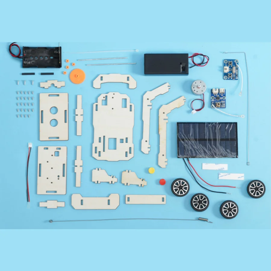 Modello di auto solare a distanza fai-da-te Technologia Scienza Giocattoli Strumento sperimentale fisico Kit STEM Apprendimento educativo Aiuto didattico per bambini