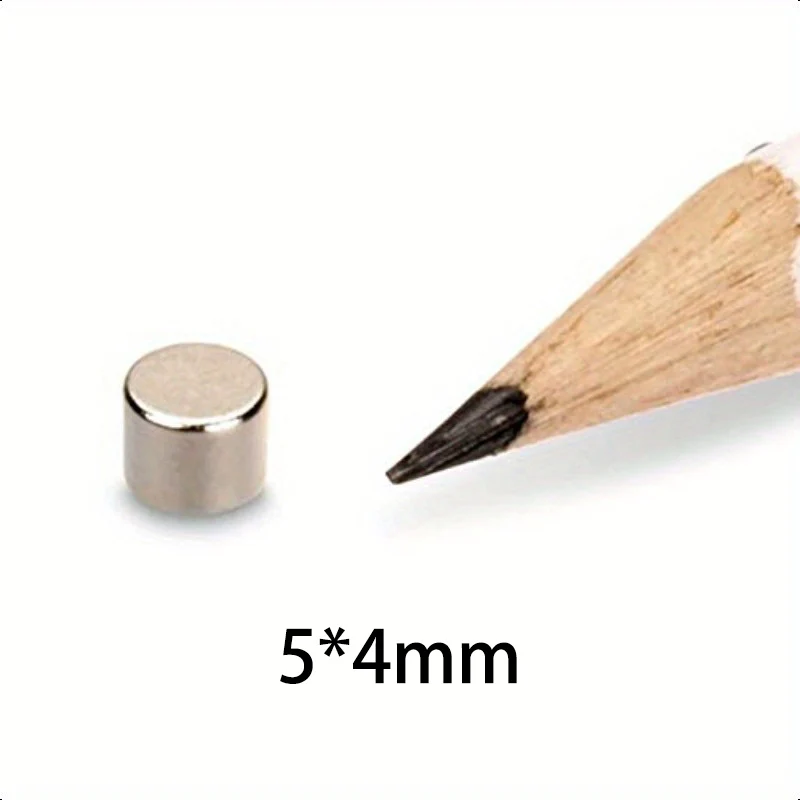 50pcs 5mm X 4mm Disc Magnet - Magnets, Nickel Plated for Electronics/Precision Devices