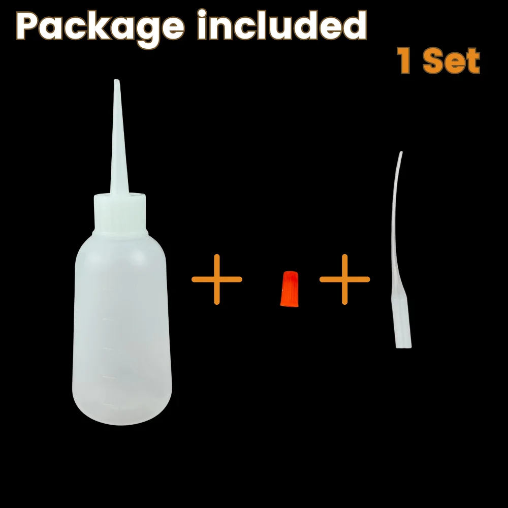 Dispensers Applicator Kit Lege plastic knijpflessen Druppelbuismondstuk en stompe puntnaald Werkt voor vloeibare lijm en inkt