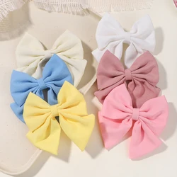 1PC 4.5Inch Lovely Hair Bows Hair Clips for Baby Girls Grosgrain Ribbon Delicate Hairgrips Headwear Kids Hair Accessories