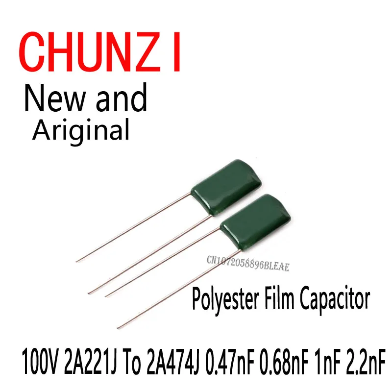 24Value Capacitor Kit 660pcs Polyester Film Capacitor Assorted Kit Capacitors 100V 2A221J To 2A474J 0.47nF 0.68nF 1nF 2.2nF