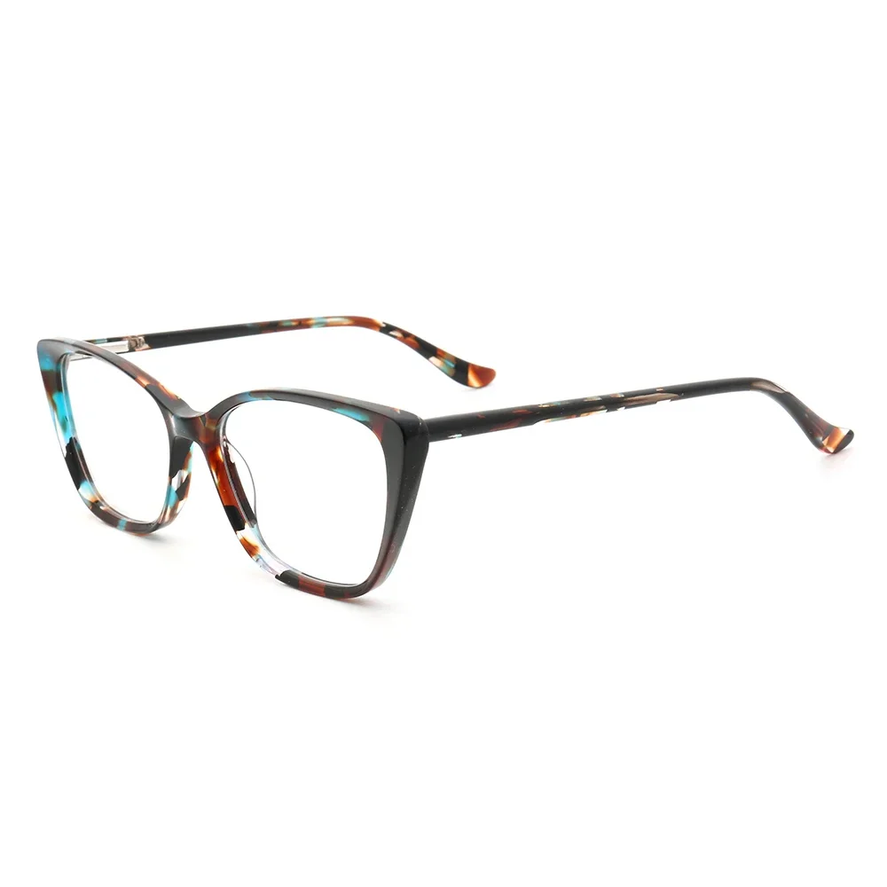 

Women Tortoise Shell Cat Eye Eyeglass Frame for Women Optical Glasses Frames Vintage Floral Retro Prescription Myopia Spectacles