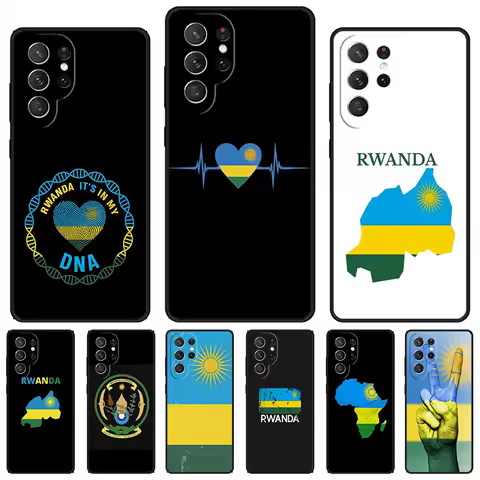 Rwanda Flag phone case For Samsung Galaxy S24 S23 S22 Ultra Note 10 20 Plus S8 S9 S10 S20 S21 FE Cover