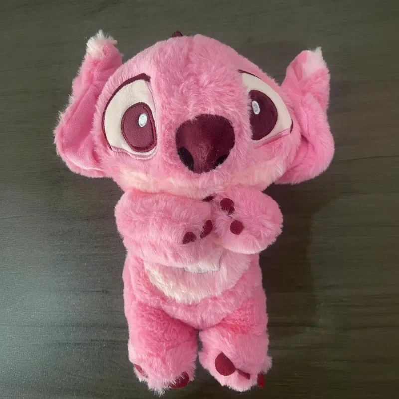 MINISO Stitch bambola di peluche compagno di sonno per bambini suono rilassante musicale Kawaii con airbag e bambola leggera giocattoli respiratori regali