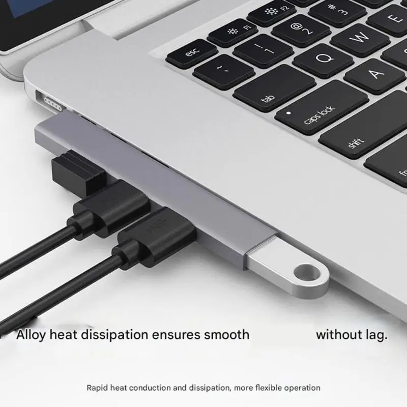 31BA 90 Degree Type C Hub Docking Station 4 Port USB3.0 Data Transfer Expander for Laptop Consoles Computer Accessories