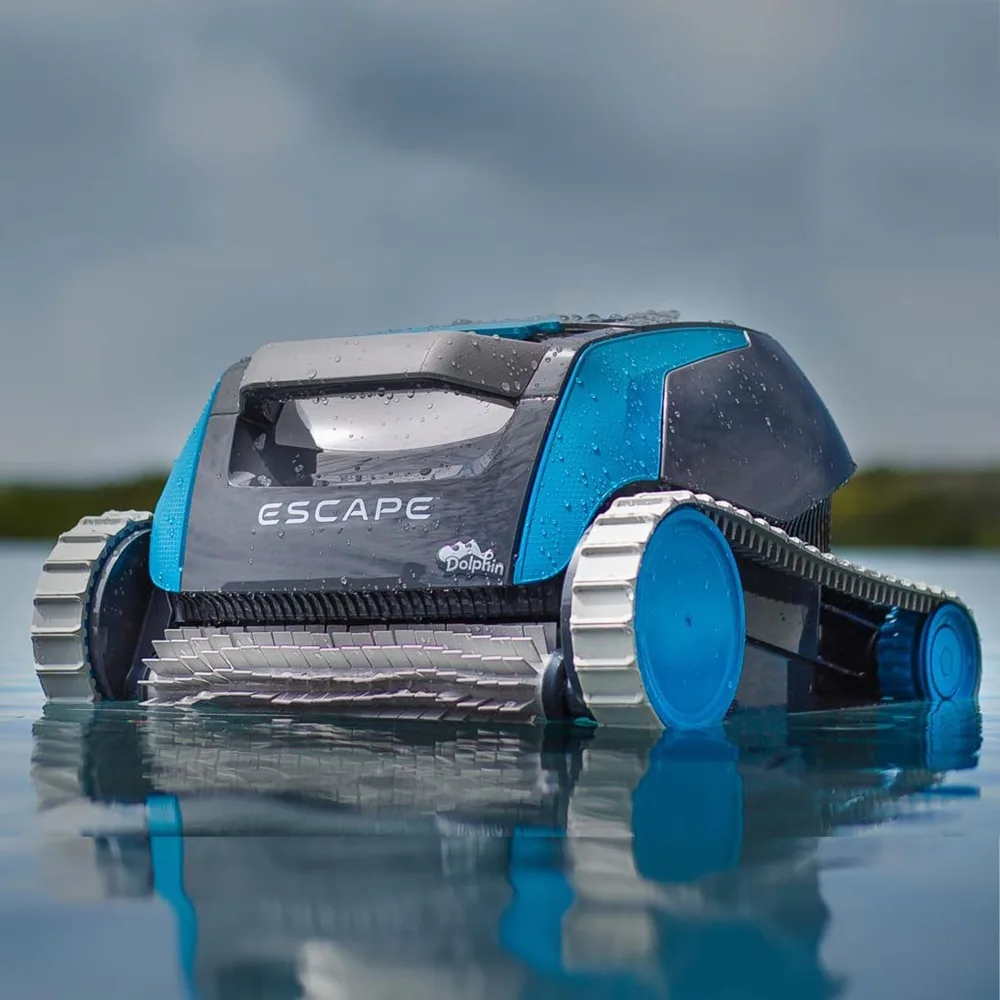 

Escape Robotic Pool Cleaner (2025 Model) — Massive Top-Loading Filter, Dual Motors, HyperBrush, HyperGrip Tracks, Smart Navigat