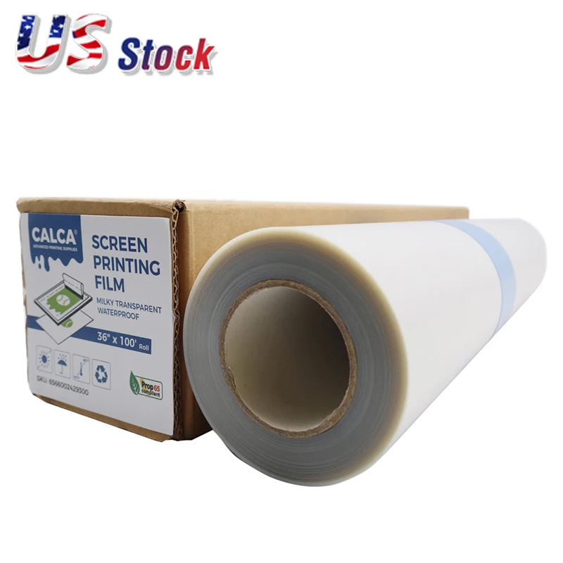 

US Stock CALCA 36" x 100FT Waterproof Inkjet Milky Transparency Film for Silk Screen for Bulk Wholesale