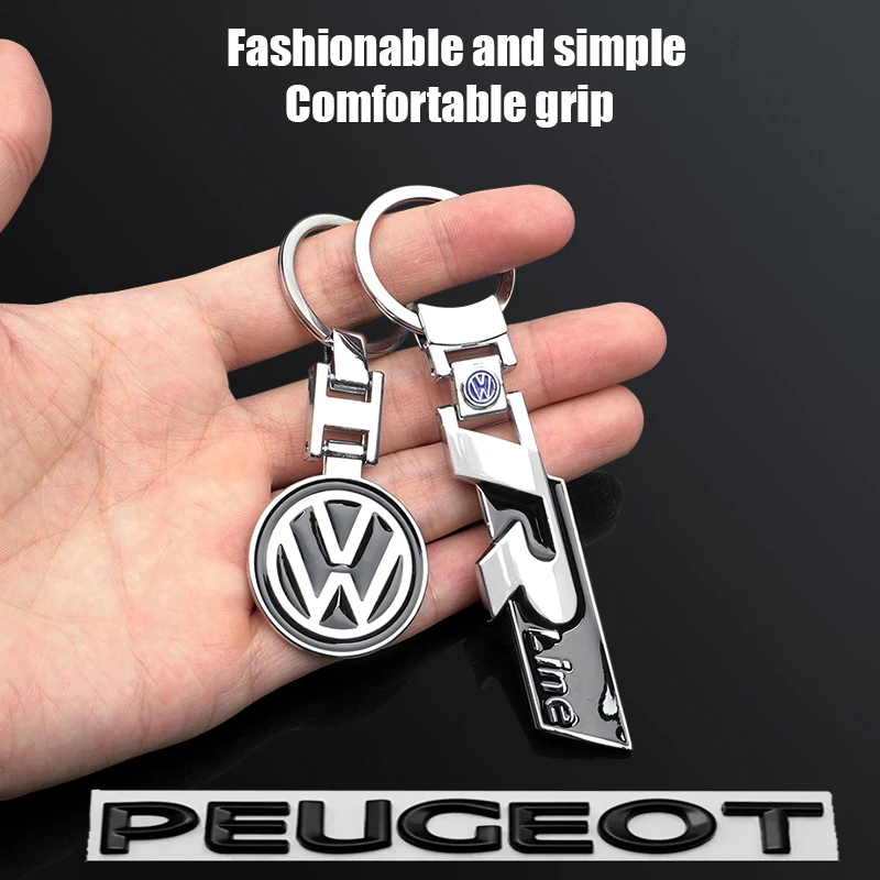 3D Metall Auto-Logo Schlüsselanhänger Zubehör Reifenventil für VW GTI Golf Polo Passat CC Tiguan T-ROC Jetta Arteon Beetle MK7. – Detail 2