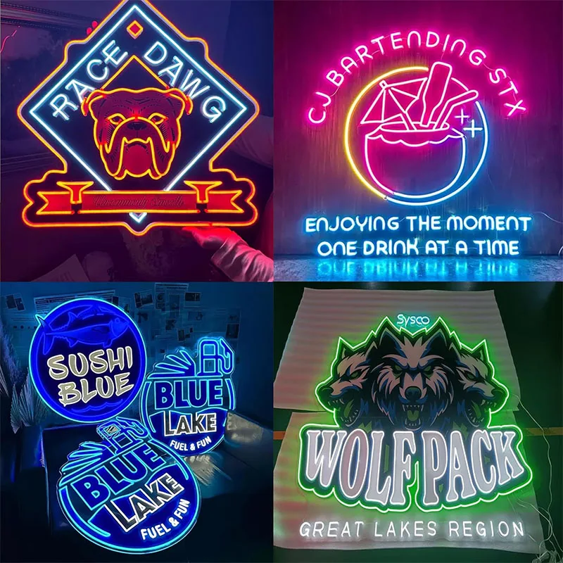 

Custom UV Printed LED Neon Sign Personalized Images Neon Sign Logo Customizable for Business Salon Beauty Nail Studios WallDecor
