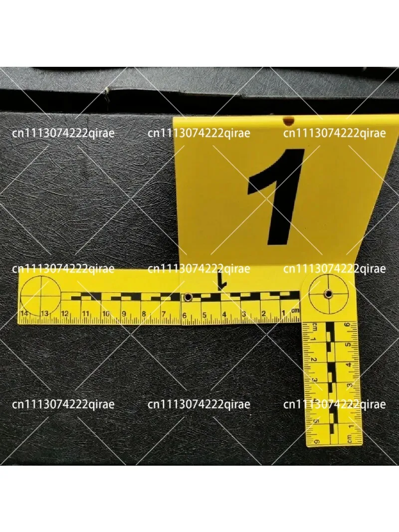 Yellow Plastic Number Tents for Forensic Photography, Reusable Crime Scene Evidence Markers Kit for CSI