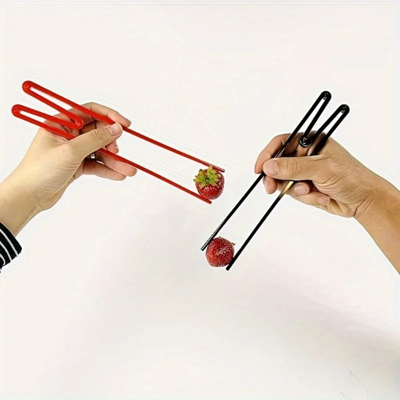 1PC Easy-Grip Reusable Training Chopsticks - Durable Plastic, Perfect for Beginners & Enthusiasts