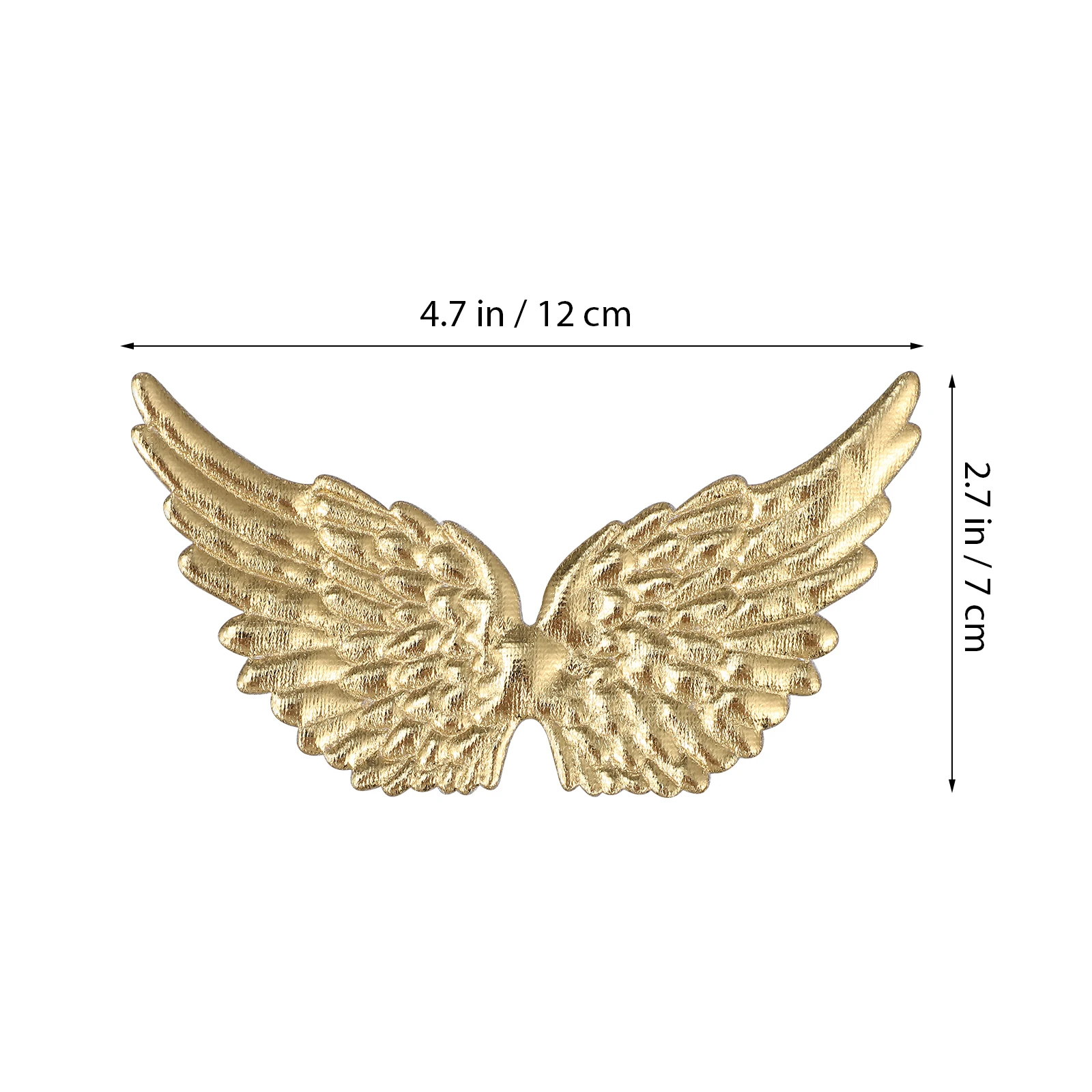 

36 Pcs Angel Wings Accessories for Crafts DIY Fabric Decorative Small Wing Golden Pink White Colors Clothes Bags Jeans Hats