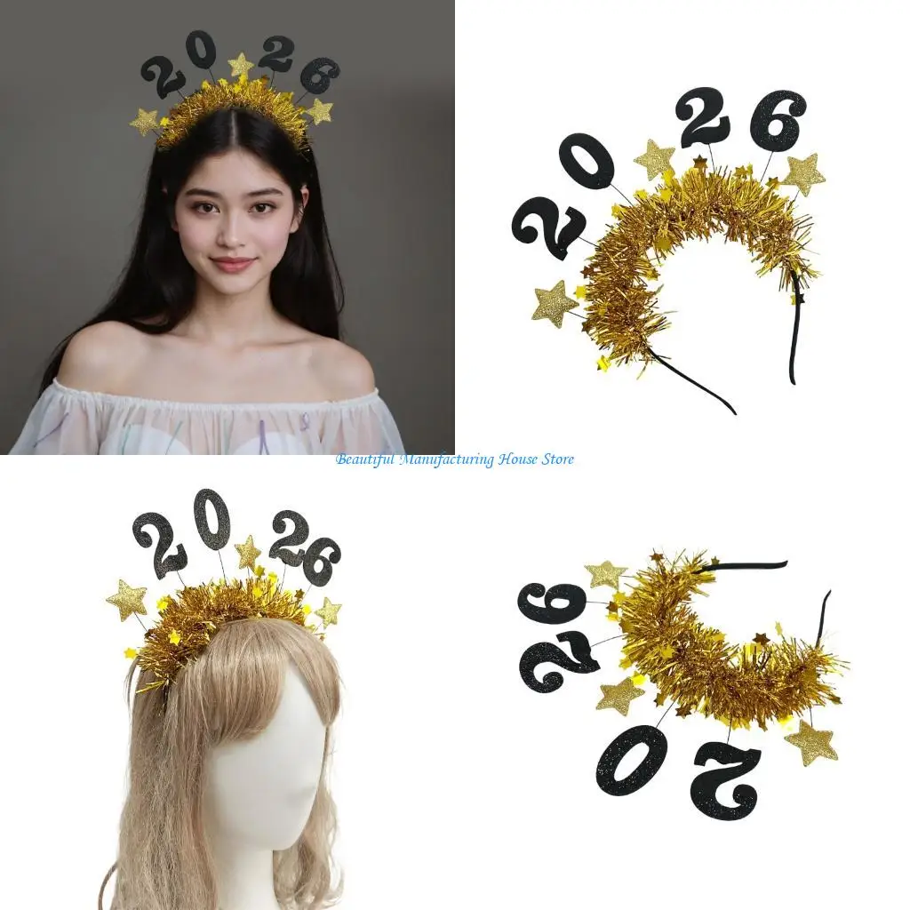 E56A Glittering 2026 Hairband For Festival Event Costume Photography Fashion Accent