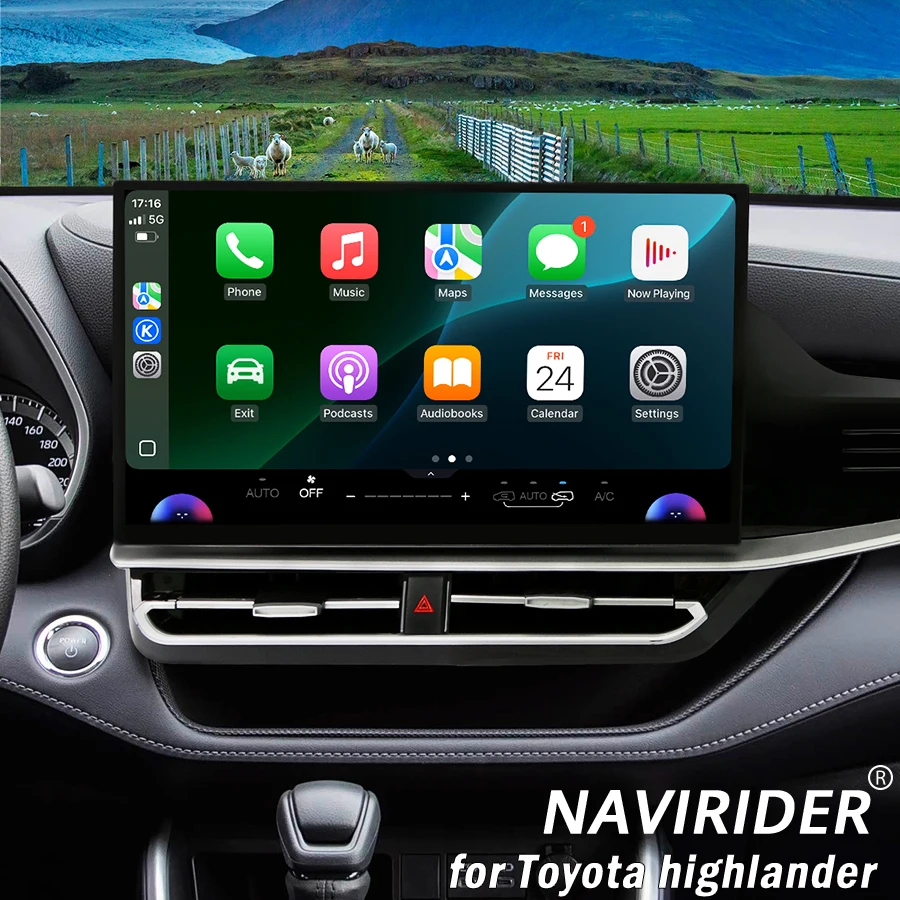 

15,6-дюймовое автомобильное радио на Android для TOYOTA Highlander Crown Kluger GXL 2022-2025: Мультимедийный плеер, GPS, Carplay, Авторадио, Стерео, 4G, Bluetooth
