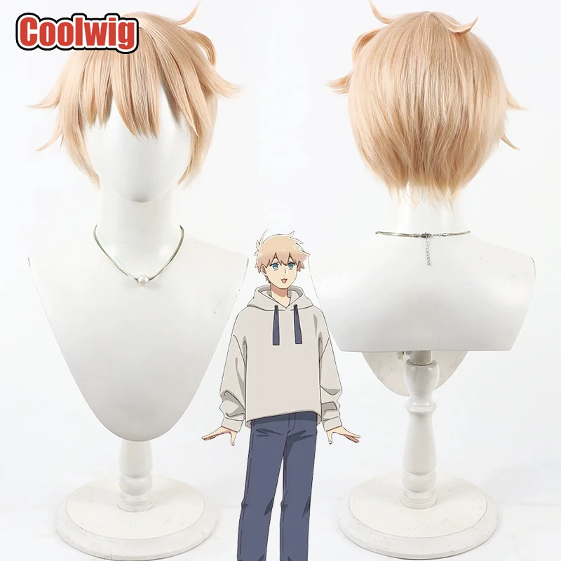 

Coolwig Synthetic Hair Asagi Cosplay Wigs How I Attended an All-Guy's Mixer Asagi 30cm Short Straight Blonde Wig Heat Resistant