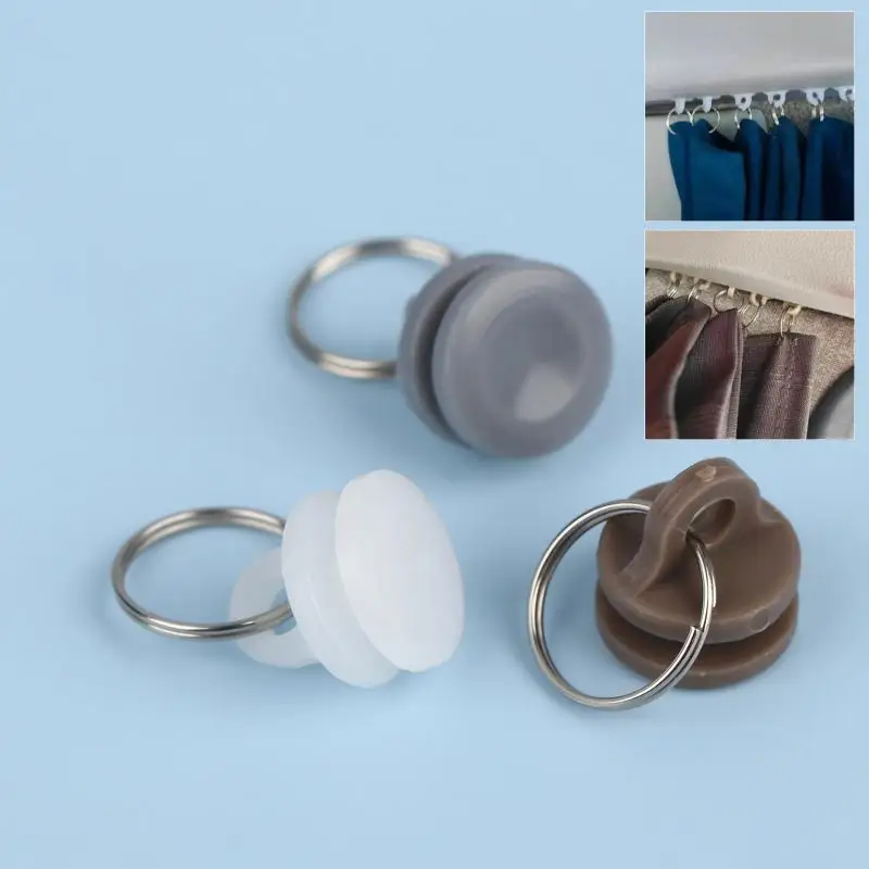 30Pcs Plastic Truck Curtain Rollers J6 Curtain Beads With Pulley For Trucks Curtains Truck Pulley Buckle Rings Rivet view 2