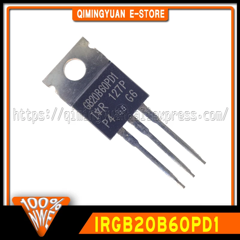 Lote de 5 a 10 unidades de IRGB20B60PD1, TO220, GB20B60PD1, en STOCK