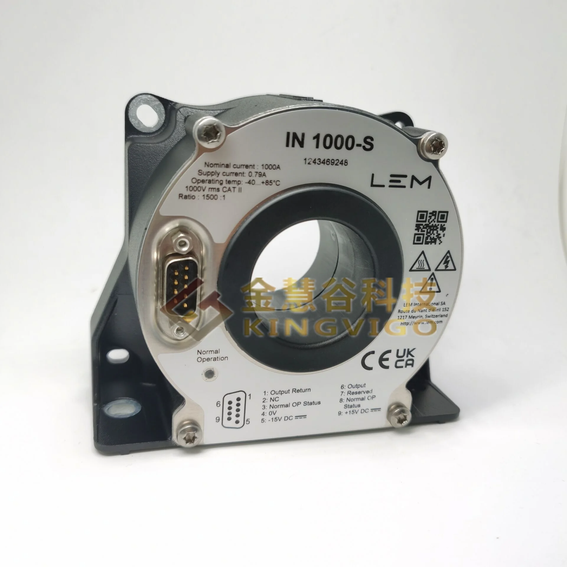 LEM IN1000-S Closed Loop Current Sensor with Galvanic Isolation for Lab Medical Applications