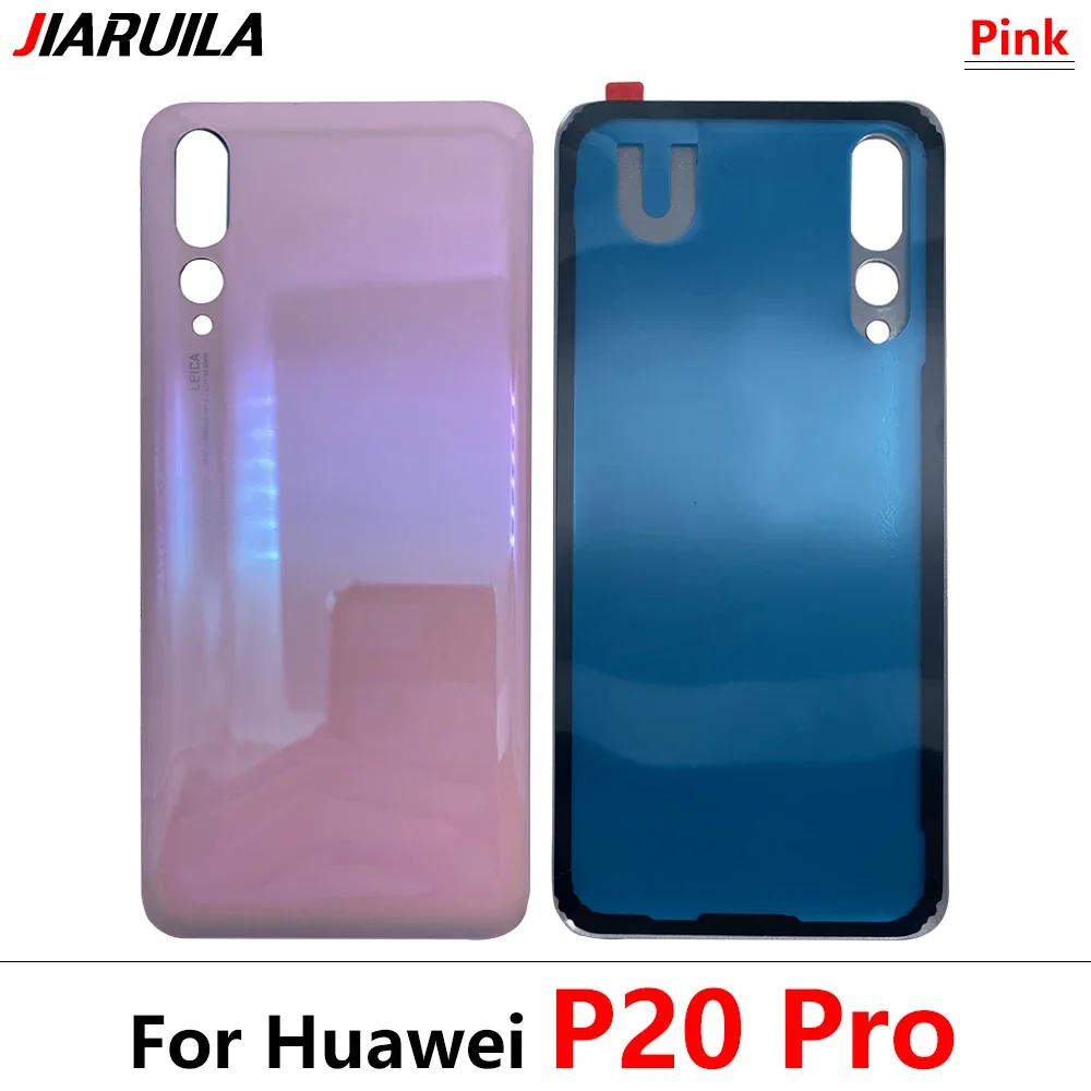 NEW Back Glass Rear Cover With Adhesive For Huawei P20 Pro Battery Door Housing Case back cover With Camera Glass Lens P20 Pro