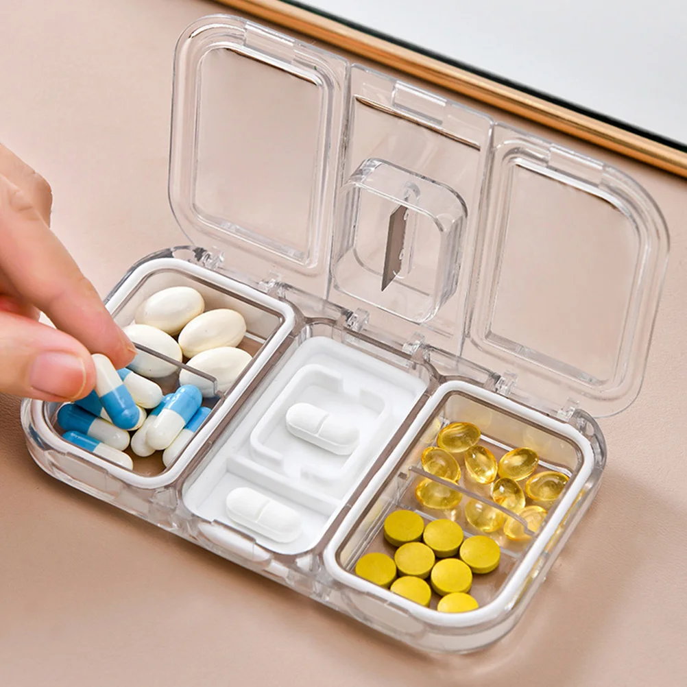 

Mini Pill Box Travel Medicine Case Multi-Grid Plastic Container Portable Organizer Daily Carry Dustproof Moistureproof Storage