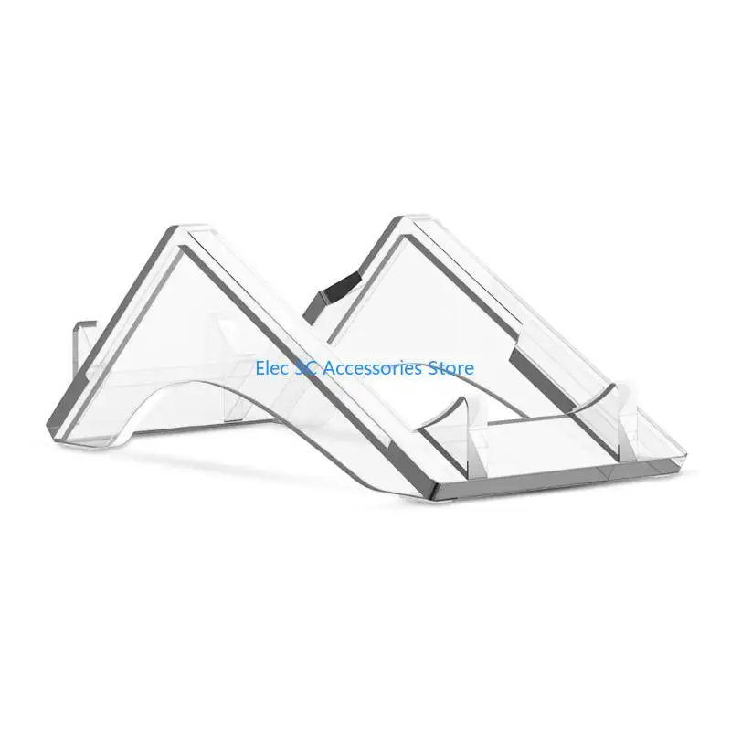 Y51A Angled Acrylic Desk Stand for Select Mini Computer Models, Open Holder for Organized Desktop Storage and Daily Use