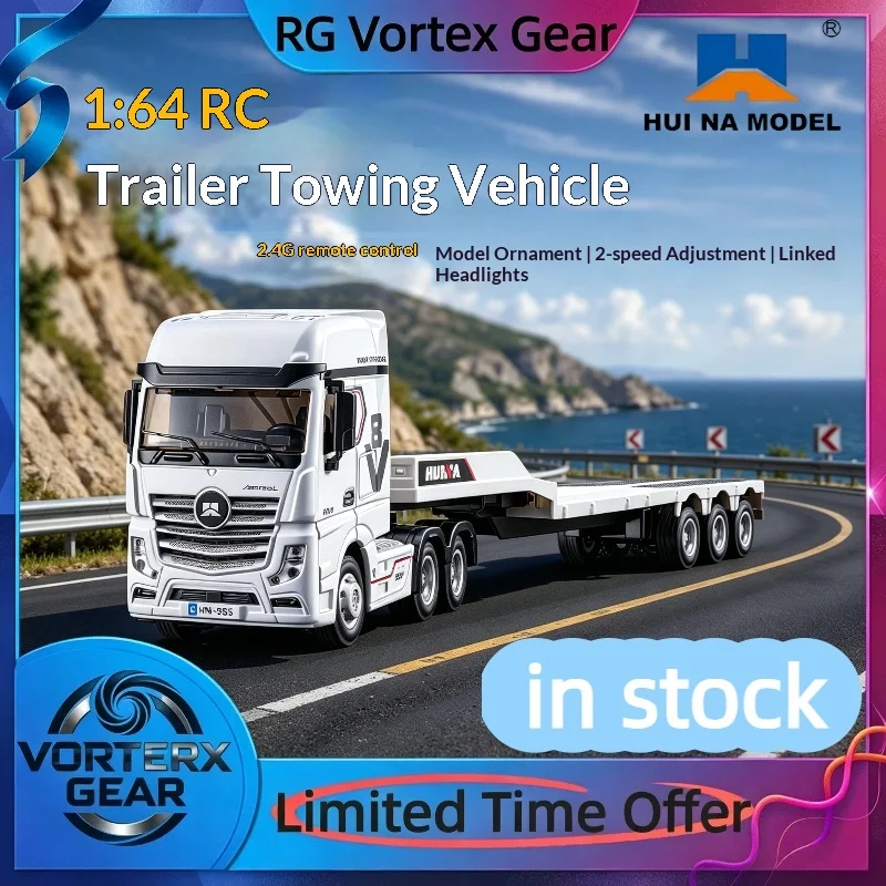 【In Stock】Huina 1:64 Remote Control 9900 Series Trailer Mini Tablet Trailer Model  Toy Boy Heavy-Duty Truck Desktop Ornament