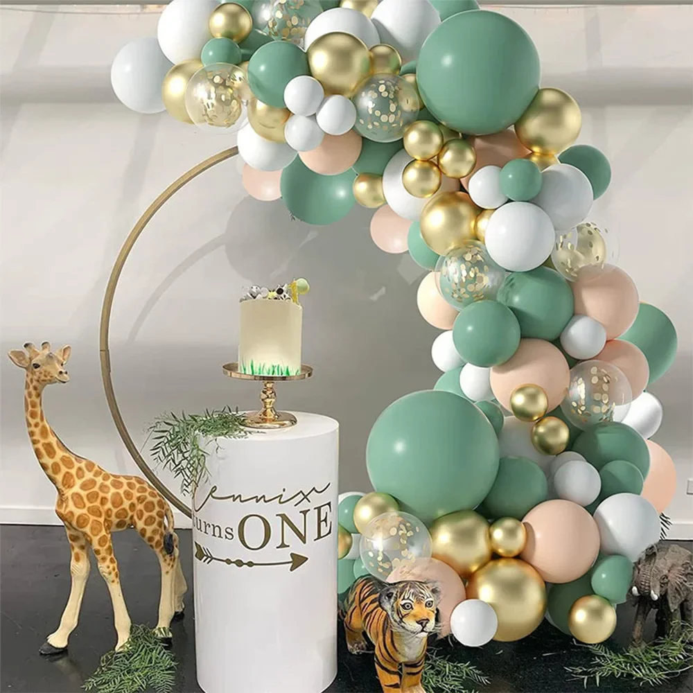 

Balloons Avocado Green 117pcs/set Retro Style Balloon Chain Kit Christening Decoration and Accessories Ballons Birthday