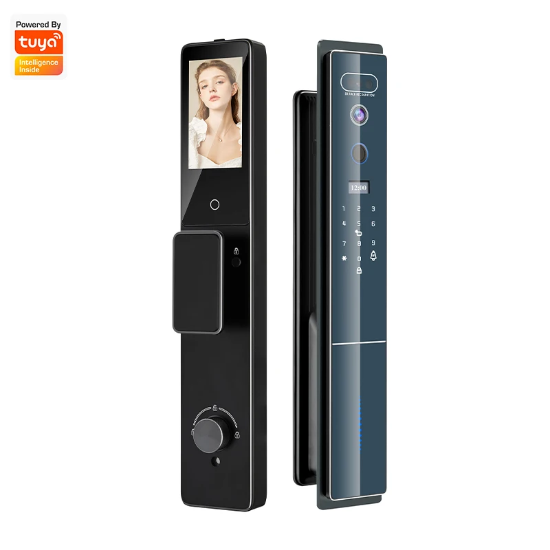 

July003 High Quality Smart Fingerprint Lock Lock Cylinders Palm Vein Recognition Tuya App Automatic Smart Wooden Door Locks Key