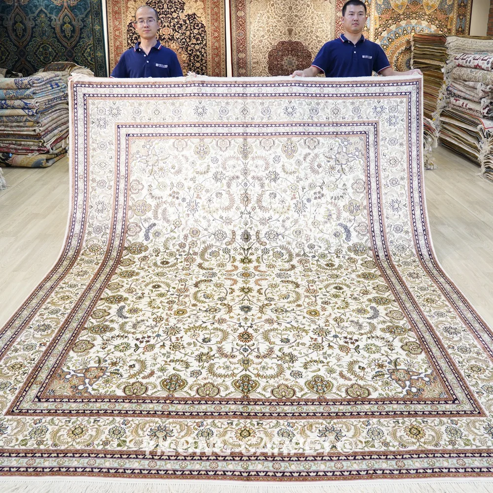 244x305cm Large Exquisite Handmade Persian Rug Shop Handmade Oriental Silk Carpet (LH63B)