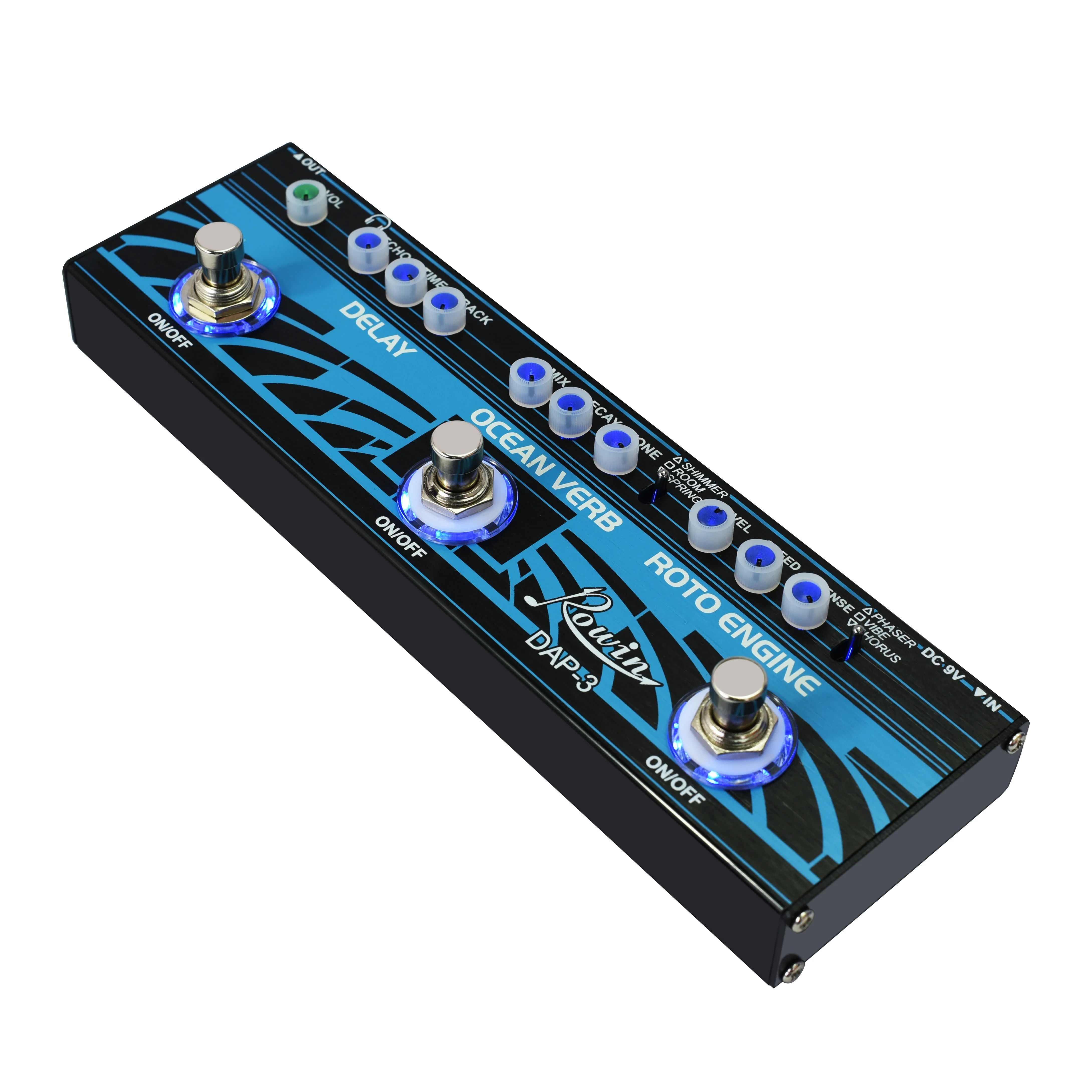 Rowin DAP Guitar Multi Effects Pedals Delay ReverB Distortion