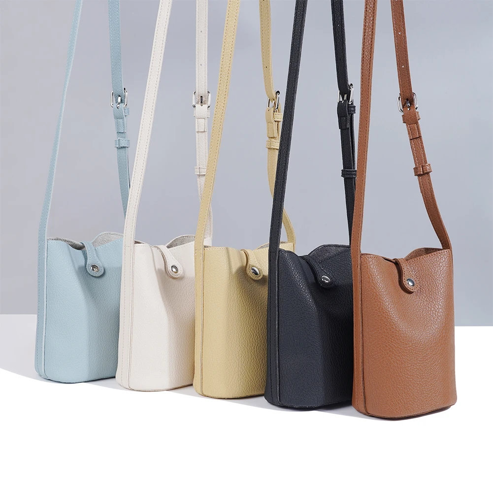 Solid Color Pu Leather Woman Purse Crossbody Phone Bag For Women Girls Stylish Casual Large Capacity Shopping Shoulder Bag