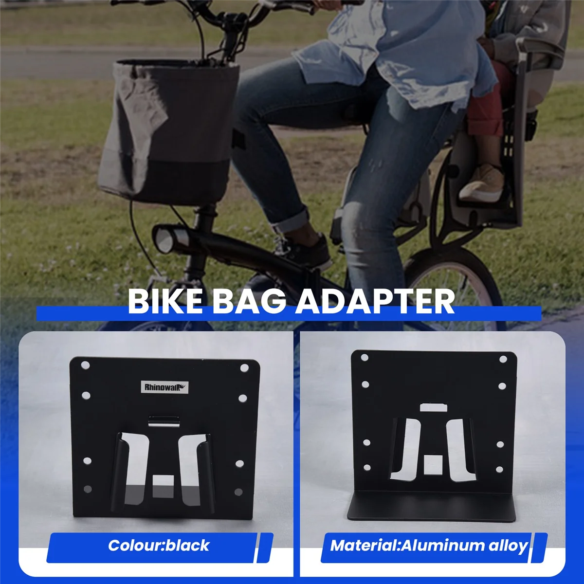 T34C Rhinowalk سبائك الألومنيوم دراجة حقيبة محول ل طوي دراجة الناقل كتلة Sbag سلة الملحقات