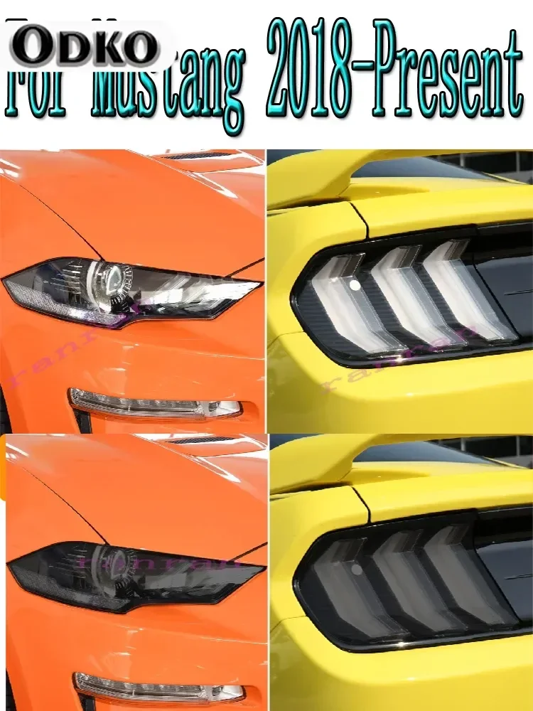 

Для Ford Mustang 2015-Present Shelby GT500 оттенок фар автомобиля черная защитная пленка задний фонарь прозрачная наклейка из ТПУ аксессуары