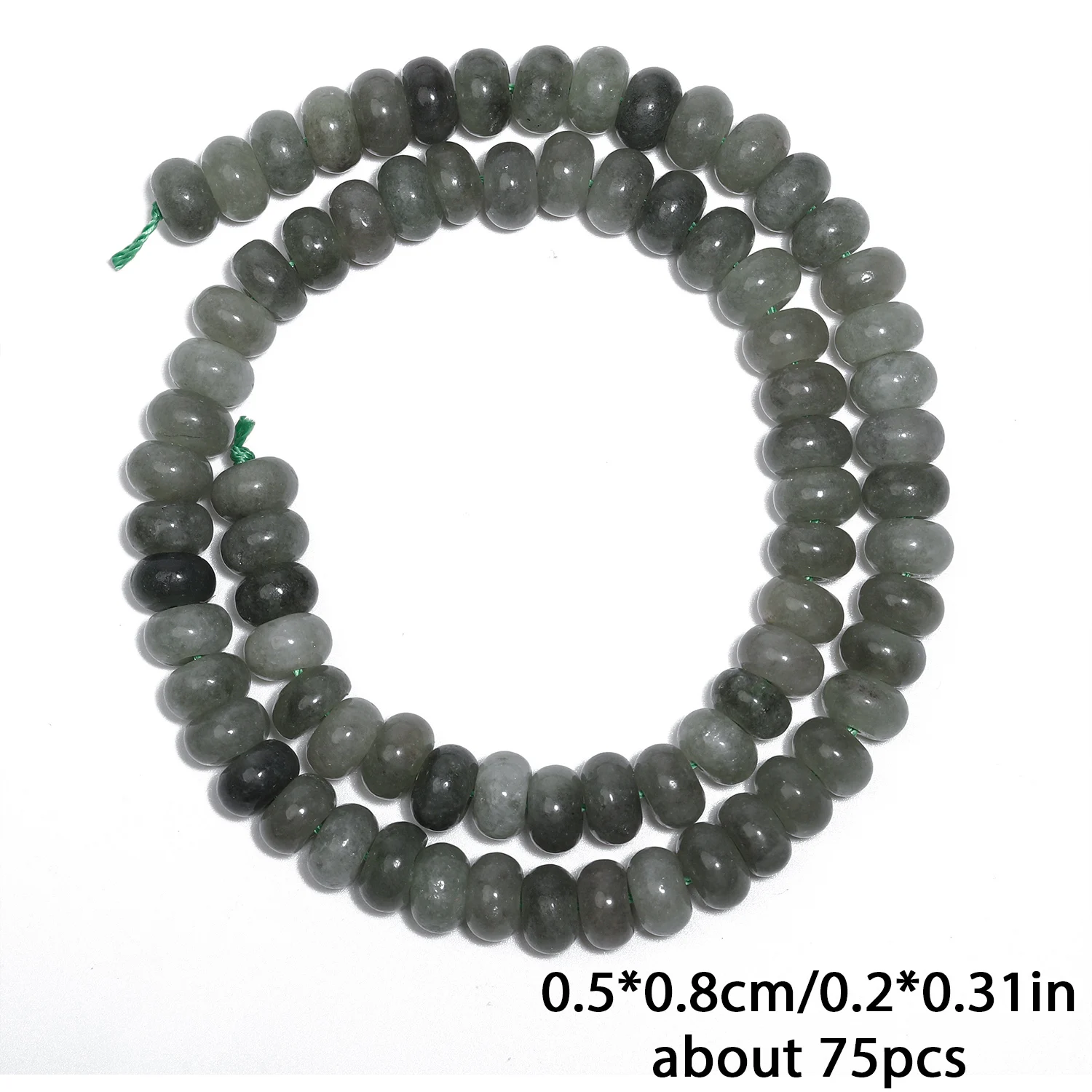 Natursteine Rondelle Spacer Perlen 5x8mm Gelb Grün Jade Flache Runde Perlen für Armbänder Perlen Schmuckherstellung Zubehör – Detail 28