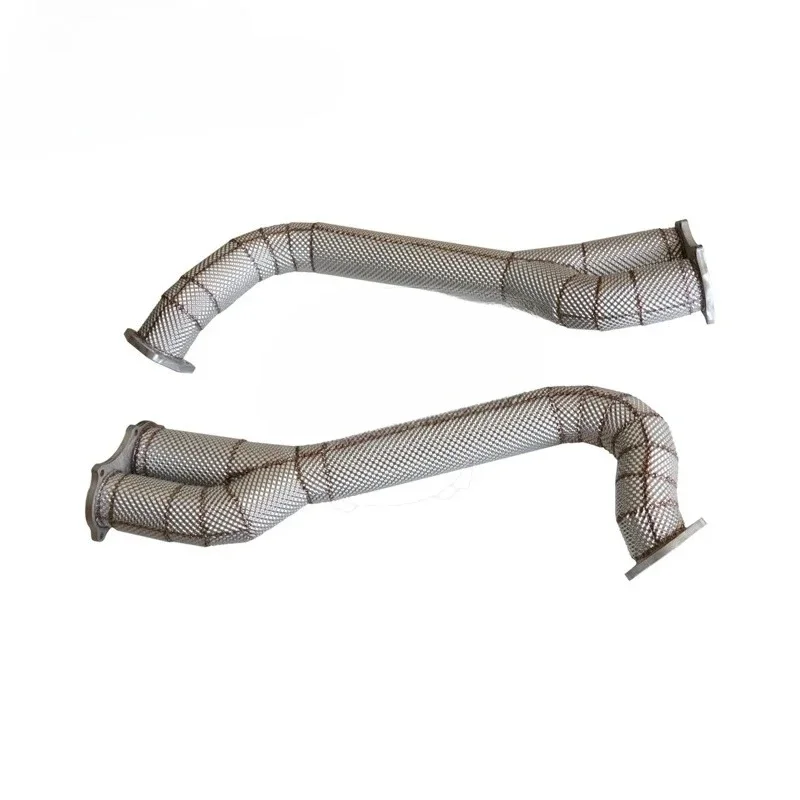 For Por sche 718 GT4 / GTS / Spyder Over Axle Link Pipes 2020+ Heat Shield Downpipe