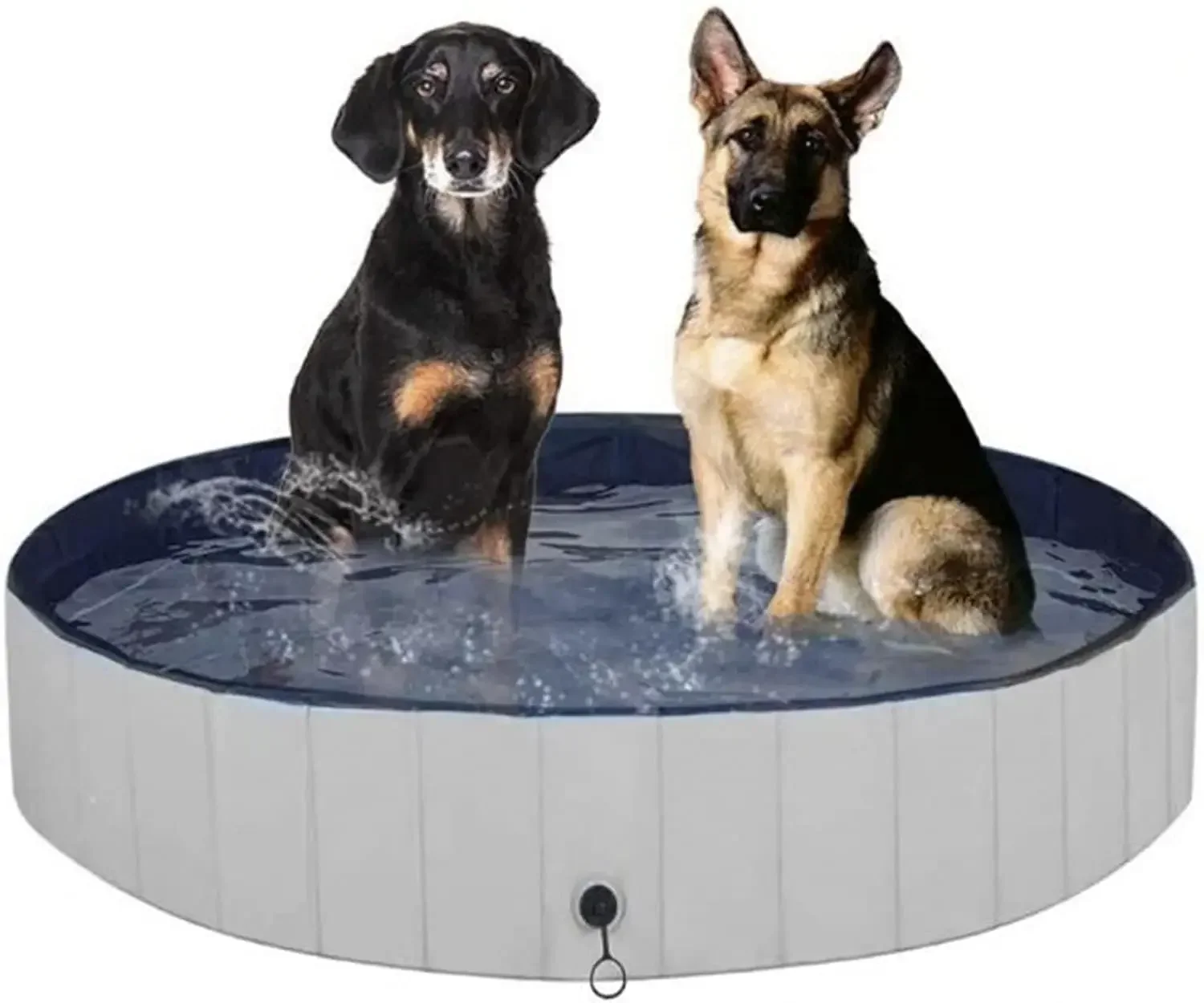 Foldable Canine Pool 48 63 Inch Kids Swimming Tub Portable Pet Bathing Station Collapsible Outside Play Puddle for Large Cats Ch