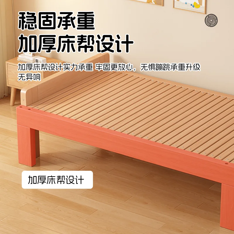 Three-sided guardrail sofa bed beech living room bedroom dual-purpose tatami single double bed telescopic bed solid wood pull-ou