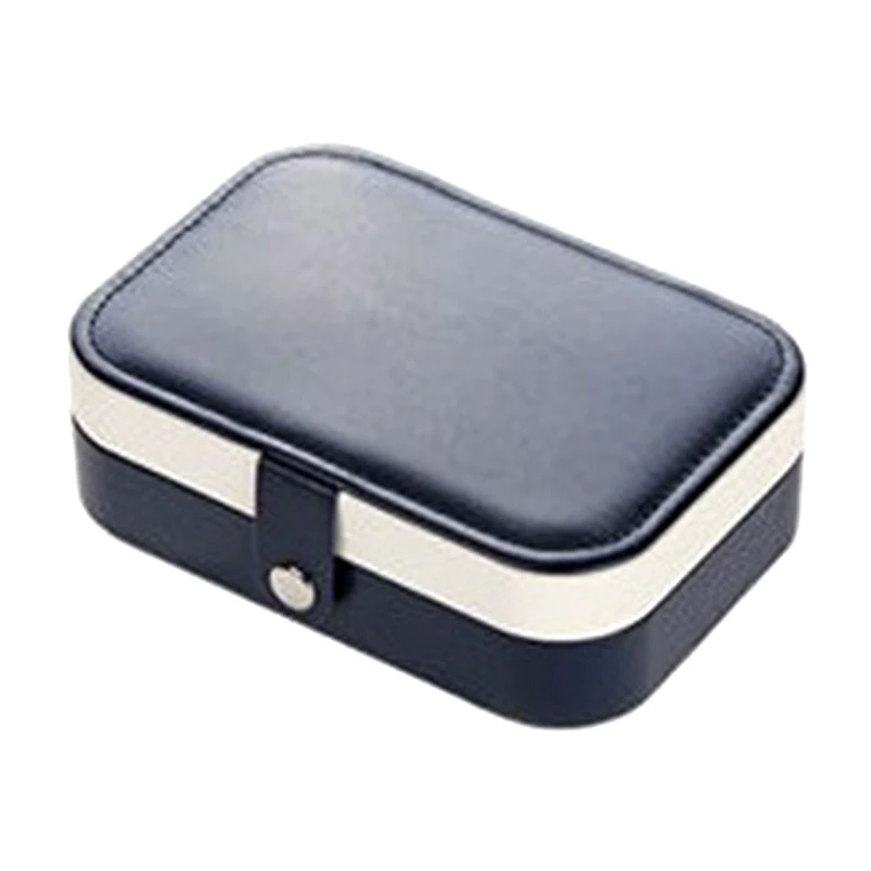 Travel Jewelry Case PU Leather Jewelry Boxes Bridesmaid Gift Box Double Layer Jewelry Organizer Display Holder