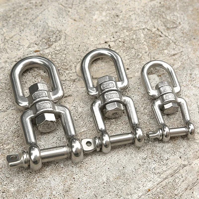 304 Stainless Steel Rotating Ring Universal Ring 8-Ring Chain Buckle Rigging Accessories Dog Chain Accessories