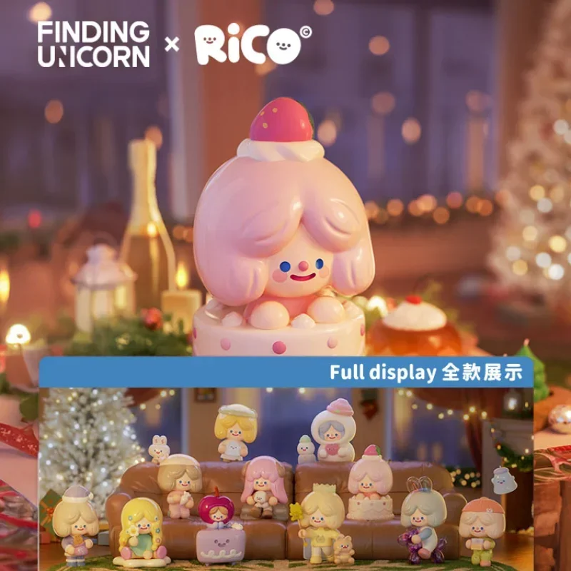 Encontrar unicórnio rico feliz casa festa série caixa cega anime figura de ação acho saco ornamento estatuetas bonecas desktop modelo presente