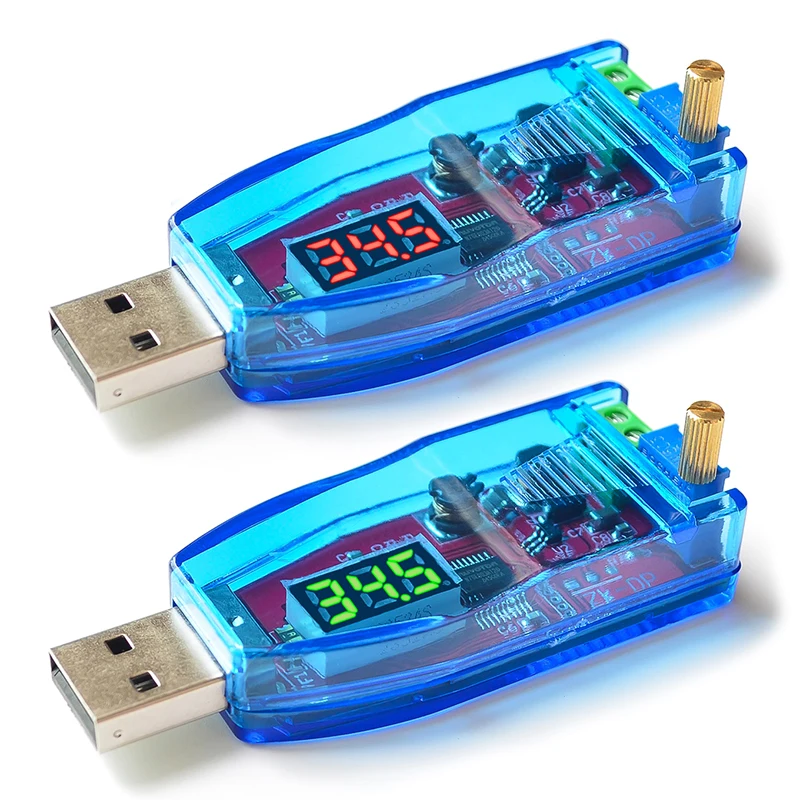 LED DC-DC 5V zu DC 1-24V Einstellbares Potentiometer USB Step Up/Down Buck Boost Converter Netzteil Spannungsreglermodul